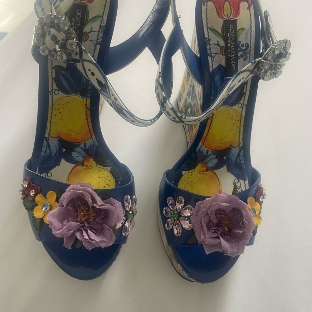 Dolce&Gabbana sandalo zep Maioliche FDO panna